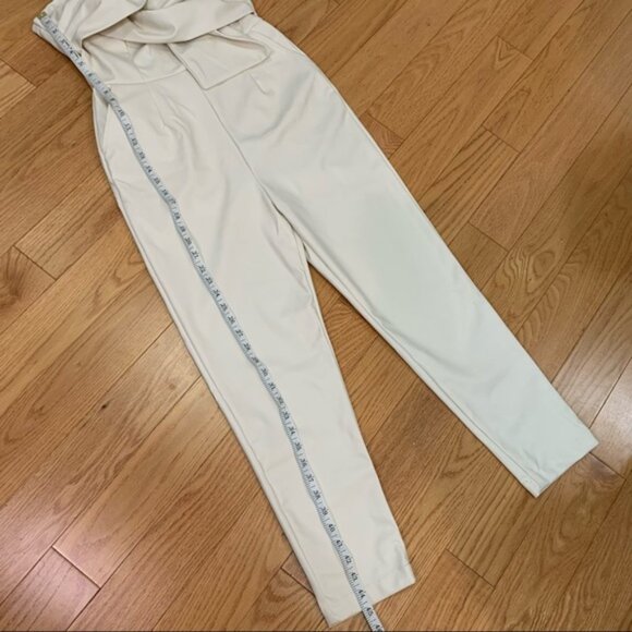 Kendall nd ylie ront ie trapless hite egan eather umpsuit - Picture 8 of 11